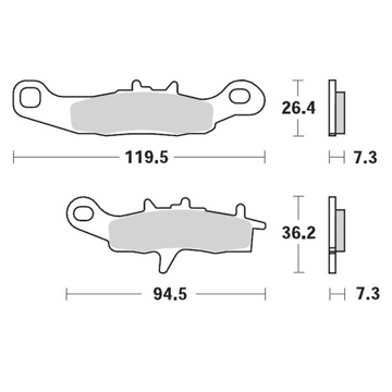 Фото Тормозные колодки Moto-Master, передние, Kawasaki KX85 05-25