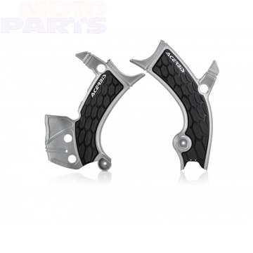 Фото Защита рамы ACERBIS X-Grip, серебристая/чёрная, YZF250 19-22, YZF450 18-22, WRF250 20-22, WRF450 20-22