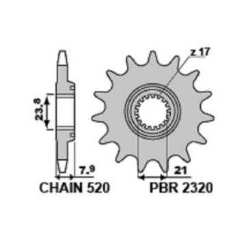 Фото Звезда передняя 520-13T PBR, Honda CRF250R 18-25