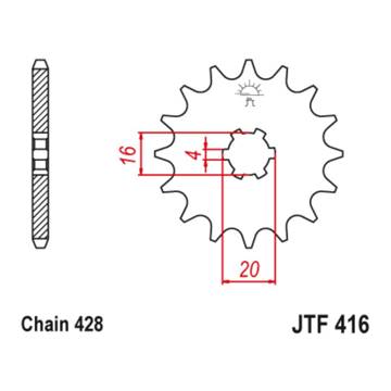 Фото Звезда передняя 420-14T, Suzuki RM85 02-25