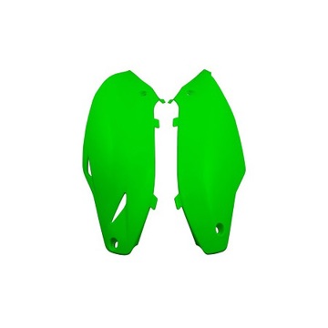 Фото Боковые номера RTECH, зелёный неон, KXF250 13-16, KXF450 12-15