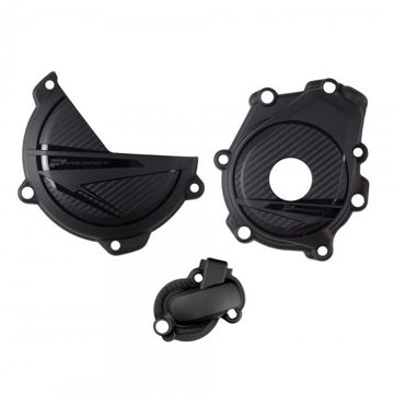 Фото Комплект защита крышки сцепления + зажигания + помпы Polisport, XCF/SXF/FC/MCF250-350 23-25