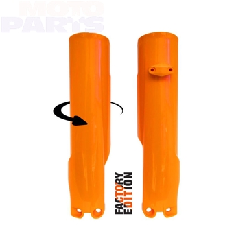 Фото Защита передних амортизаторов RTECH Factory Edition, оранжевая, SX(F)/TC/FC125-450 23-25 EXCF/TE/FE250-450 24-25