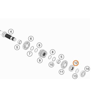 Фото Шестерня 2-й передачи первичного вала КПП (OEM) KTM SX85 2018-..
