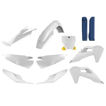 Фото Комплект пластика белый Polisport MX, Husqvarna TC125-250, FC250-350-450 19-22