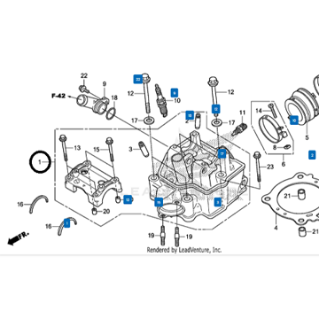 Фото Головка цилиндра (OEM) Honda CRF450R 2013