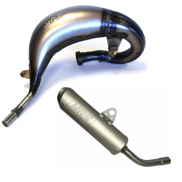 Фото Выхлопная система в сборе HGS Grey steel, KTM SX85 25-, Husqvarna TC85 25-, GasGas MC85 25-