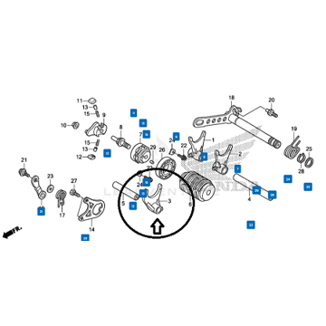 Фото Вилка КПП (OEM) Honda CRF450R 09-16