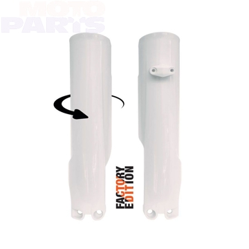 Фото Защита передних амортизаторов RTECH Factory Edition, белая, SX(F)/TC/FC125-450 23-25 EXCF/TE/FE250-450 24-25