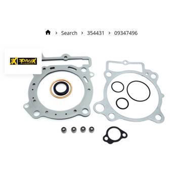 Фото Верхний комплект прокладок Pro-X, Kawasaki KX450 21-23