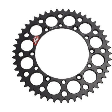 Фото Звезда задняя алюминиевая чёрная 520-48T Renthal Ultralight, Kawasaki KX450F 06-25, KX250F 04-25, KX250 82-08, KX125 99-08