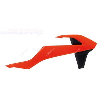Фото Боковины радиатора RTECH, оранжевые/чёрные, SX(F)125-450 16-18, SX250 17-18, EXC(F)125-450 17-19