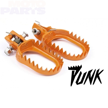 Фото Подножки, кованая сталь S3 Punk, оранжевые, SX(F)/TC/FC 16-21, EXC(F)TE/FE 17-23