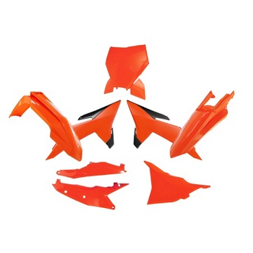 Фото Комплект пластика RTECH, оранжевый неон/чёрный, SX(F)125-450 25-26