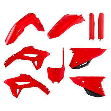 Фото Комплект пластика Polisport, красный,  Honda CRF450R 21-24, CRF250 22-24