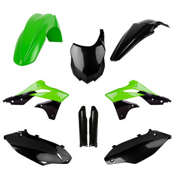 Фото Комплект пластика Polisport, Kawasaki KX250F 2013-16 зелено-черный