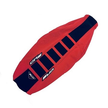 Фото Чехол сидения BUD Full Traction, чёрный/красный с красными нашивками, CRF250 22-25, CRF450 21-25
