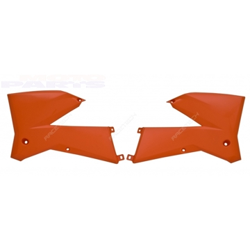 Фото Боковины радиатора RTECH, оранжевые, SX(F)125-525 05-06, EXC(F)125-525 05-07