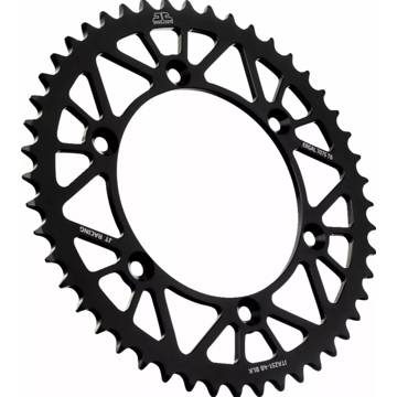 Фото Звезда задняя алюминиевая чёрная 520-48T JT, Yamaha YZ450F 03-25, YZ250F 01-25, YZ250 99-25, YZ125 99-25, WR450F 03-25, WR250F 07-25