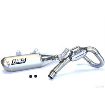 Фото Выхлопная система в сборе HGS Grey Steel, KTM SXF350 23-25, Husqvarna FC350 23-25, GasGas MC350F 24-25