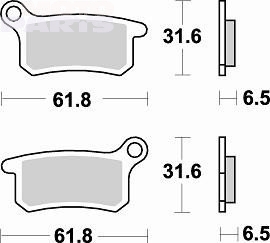 Фото Тормозные колодки BRAKING CM44, передние/задние - SX65 02-22, TC65 18-22, MC65 21-22