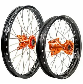Фото Комплект колёс 21*1,6 и 19*2,15, FACTORY KTM (OEM), черный - оранжевый, KTM, HSQ, GG 23-25